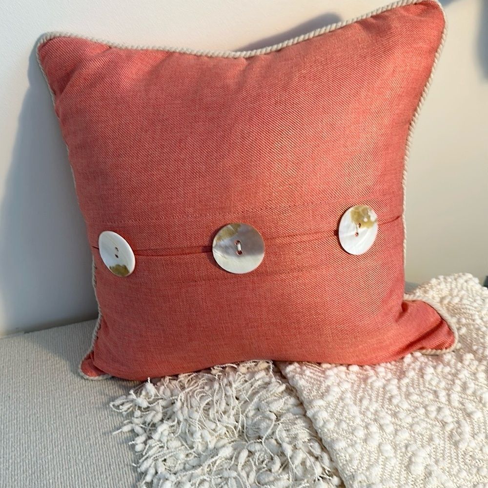 Coral Accent throw Pillow 20”x20”